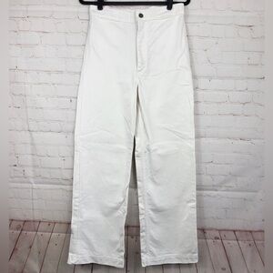 Apiece Apart Women's High-Waist Flare Leg Jeans in White Size 6